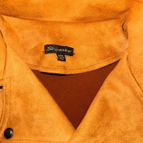 Stylish  Shinestar Suede-like Jacket Medium - Picture 3 of 8